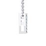 P Initial Necklace In Sterling Silver With 15 Diamonds, 18 Inches Image-3