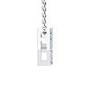 Letter R Diamond Initial Necklace In Sterling Silver With 18 Diamonds, 18 Inches Image-3