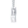 Z Initial Necklace In Sterling Silver With 16 Diamonds, 18 Inches Image-3