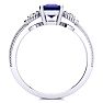 1 1/4 Carat Sapphire and Two Diamond Heart Ring In 1.4 Karat White Gold™ Image-3