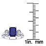 1 1/4 Carat Sapphire and Two Diamond Heart Ring In 1.4 Karat White Gold™ Image-5