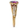 1-1/4 Carat Oval Shape Mystic Topaz Ring With Diamonds In 14 Karat Yellow Gold Image-4