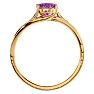 1 3/4 Carat Oval Shape Pink Topaz and Diamond Ring In 14 Karat Yellow Gold Image-3