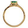 1 1/3 Carat Oval Shape Emerald and Diamond Ring In 14 Karat Yellow Gold Image-3