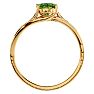 1 1/2 Carat Oval Shape Peridot and Diamond Ring In 14 Karat Yellow Gold Image-3