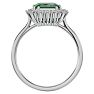 2 1/2 Carat Emerald and Halo Diamond Ring In 14K White Gold Image-3
