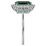 2 1/2 Carat Emerald and Halo Diamond Ring In 14K White Gold Image-4