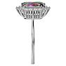 2-1/3 Carat Octagon Shape Mystic Topaz Ring With Diamond Halo In 14 Karat White Gold Image-4