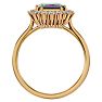 2-1/3 Carat Octagon Shape Mystic Topaz Ring With Diamond Halo In 14 Karat Yellow Gold Image-3