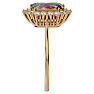 2-1/3 Carat Octagon Shape Mystic Topaz Ring With Diamond Halo In 14 Karat Yellow Gold Image-4