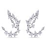 Diamond Drop Earrings: 3 Carat Fancy Diamond Drop Earrings In 14 Karat White Gold Image-2