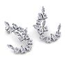 Diamond Drop Earrings: 3 Carat Fancy Diamond Drop Earrings In 14 Karat White Gold Image-4