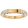 Moissanite Engagement Ring; 1/2 Carat Moissanite Wedding Band In 14 Karat Yellow Gold Image-1
