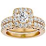 3 Carat Shape Diamond Bridal Set In 14 Karat Yellow Gold Image-1