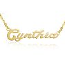 Cynthia Nameplate Necklace In Gold  Image-1