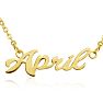April Nameplate Necklace In Gold  Image-1