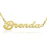 Brenda Nameplate Necklace In Gold  Image-1