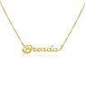 Brenda Nameplate Necklace In Gold  Image-2