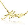 Alexa Nameplate Necklace In Gold  Image-1