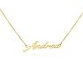 Andrea Nameplate Necklace In Gold  Image-2