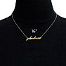 Andrea Nameplate Necklace In Gold  Image-5