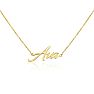 Ava Nameplate Necklace In Gold  Image-2