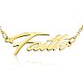 Faith Nameplate Necklace In Gold  Image-1
