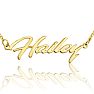 Hailey Nameplate Necklace In Gold  Image-1