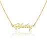 Hailey Nameplate Necklace In Gold  Image-2