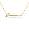 Savannah Nameplate Necklace In Gold  Image-2
