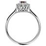 2/3 Carat Oval Shape Mystic Topaz Ring With Diamond Halo In 1.4 Karat White Gold™ Image-3