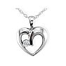 1/10 Carat Diamond Heart Necklace In 1.4 Karat White Gold™ Image-1