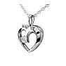 1/10 Carat Diamond Heart Necklace In 1.4 Karat White Gold™ Image-2