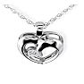 1/10 Carat Diamond Heart Necklace In 1.4 Karat White Gold™ Image-3