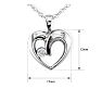 1/10 Carat Diamond Heart Necklace In 1.4 Karat White Gold™ Image-4