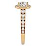 2 Carat Cushion Cut Halo Diamond Engagement Ring In 14 Karat Yellow Gold Image-4