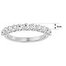 3/4 Carat Diamond Wedding Band In 14 Karat White Gold Image-5