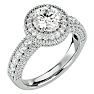 2 1/2 Carat Halo Diamond Engagement Ring In 2.4 Karat White Gold™ Image-2