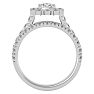 2 Carat Halo Diamond Bridal Set In 14 Karat White Gold Image-3