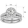 2 Carat Halo Diamond Bridal Set In 14 Karat White Gold Image-5