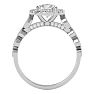 1 1/3 Carat Halo Diamond Engagement Ring In 14 Karat White Gold Image-3