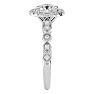 1 1/3 Carat Halo Diamond Engagement Ring In 14 Karat White Gold Image-4