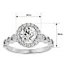 1 1/3 Carat Halo Diamond Engagement Ring In 14 Karat White Gold Image-5