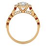 1 1/3 Carat Halo Diamond Engagement Ring In 14 Karat Yellow Gold Image-3