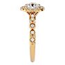 1 1/3 Carat Halo Diamond Engagement Ring In 14 Karat Yellow Gold Image-4