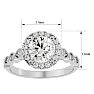 1 3/4 Carat Halo Diamond Engagement Ring In 14 Karat White Gold Image-5