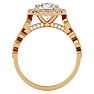2 1/2 Carat Halo Diamond Engagement Ring In 14 Karat Yellow Gold Image-3