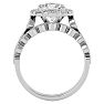 2 1/2 Carat Halo Diamond Bridal Set In 14 Karat White Gold Image-3