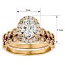 1 1/2 Carat Oval Shape Diamond Bridal Set In 14 Karat Yellow Gold Image-5