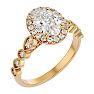 1 3/4 Carat Oval Shape Diamond Engagement Ring In 14 Karat Yellow Gold Image-2